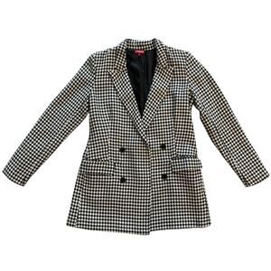 STAUD GINGHAM COTTON BLEND BLAZER NWOT SIZE LARGE